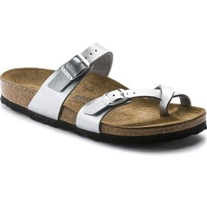 Silver Mayari Birkenstocks